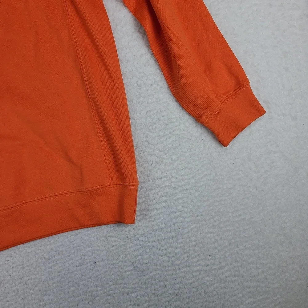 Bobby Jones Sweater Mens Large Orange‎ Solid Quarter Zip Peruvian Pima Cotton